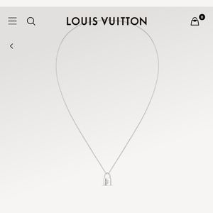 Louis Vuitton LV Crystal Sterling Silver Necklace and Earrings
